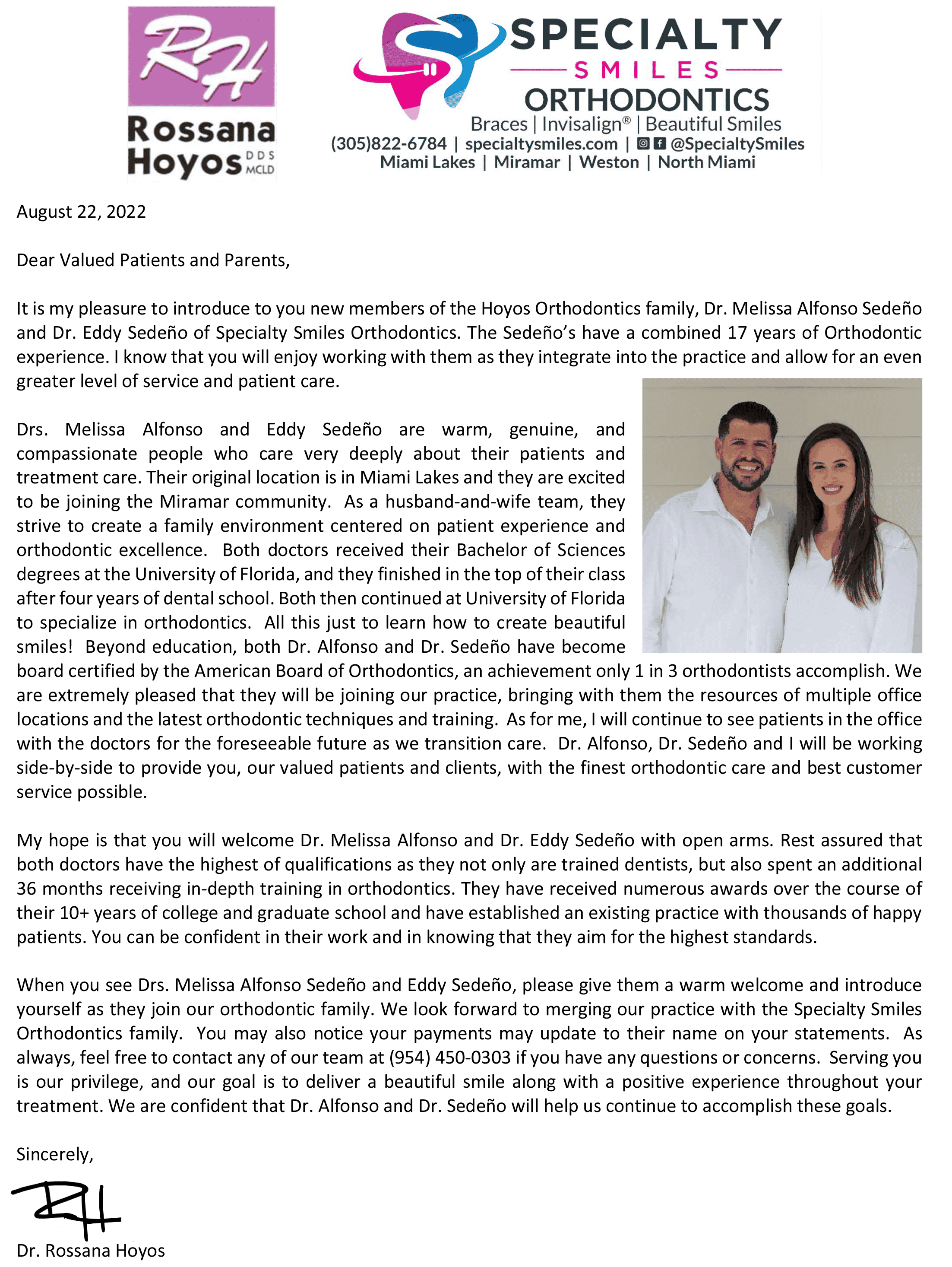 Hoyos Orthodontics Joins Specialty Smiles Orthodontics